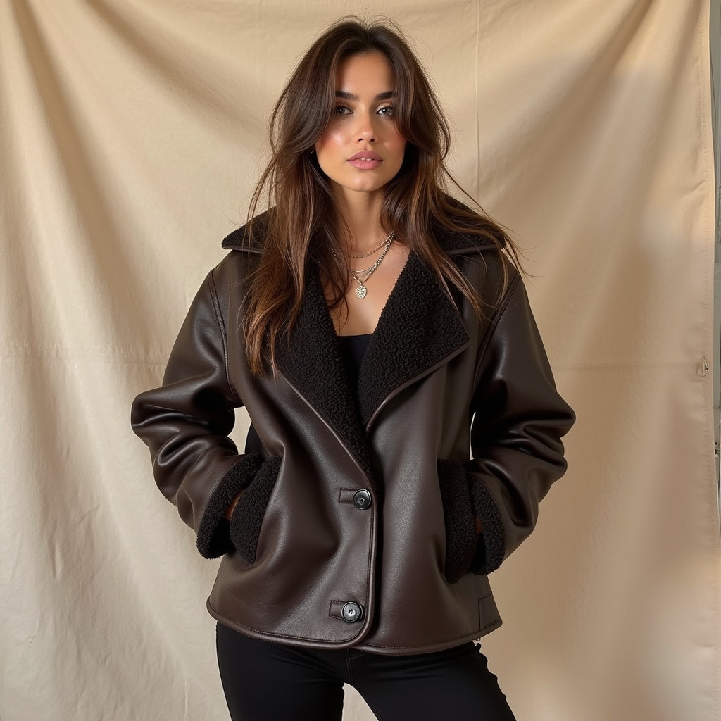 Astrid – Brown Leather Jacket