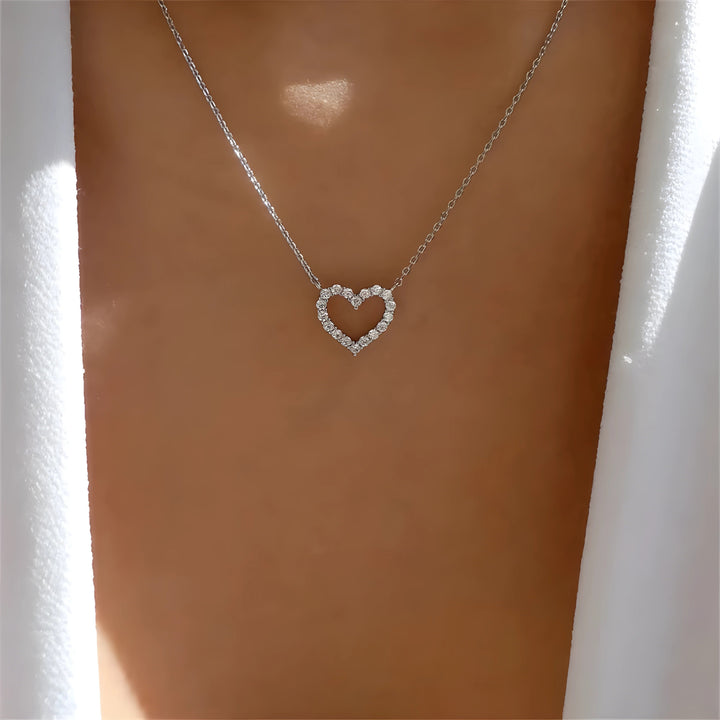 Romane – Heart-Shaped Zirconia Necklace
