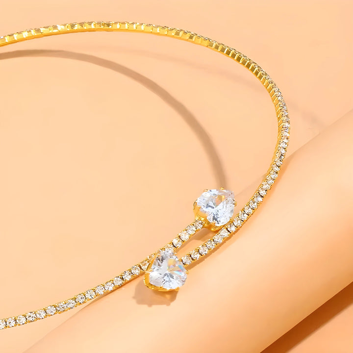 Ophélie – Open Necklace with Zirconia