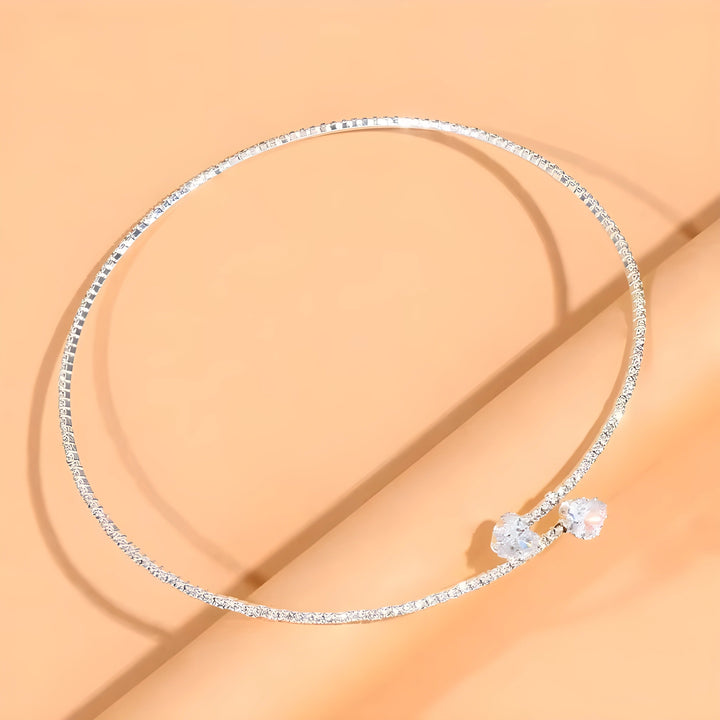 Ophélie – Open Necklace with Zirconia
