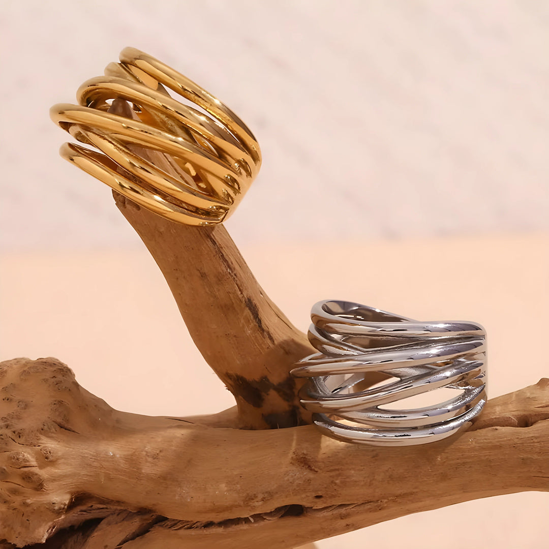 Auriane – Layered Stainless Steel Ring