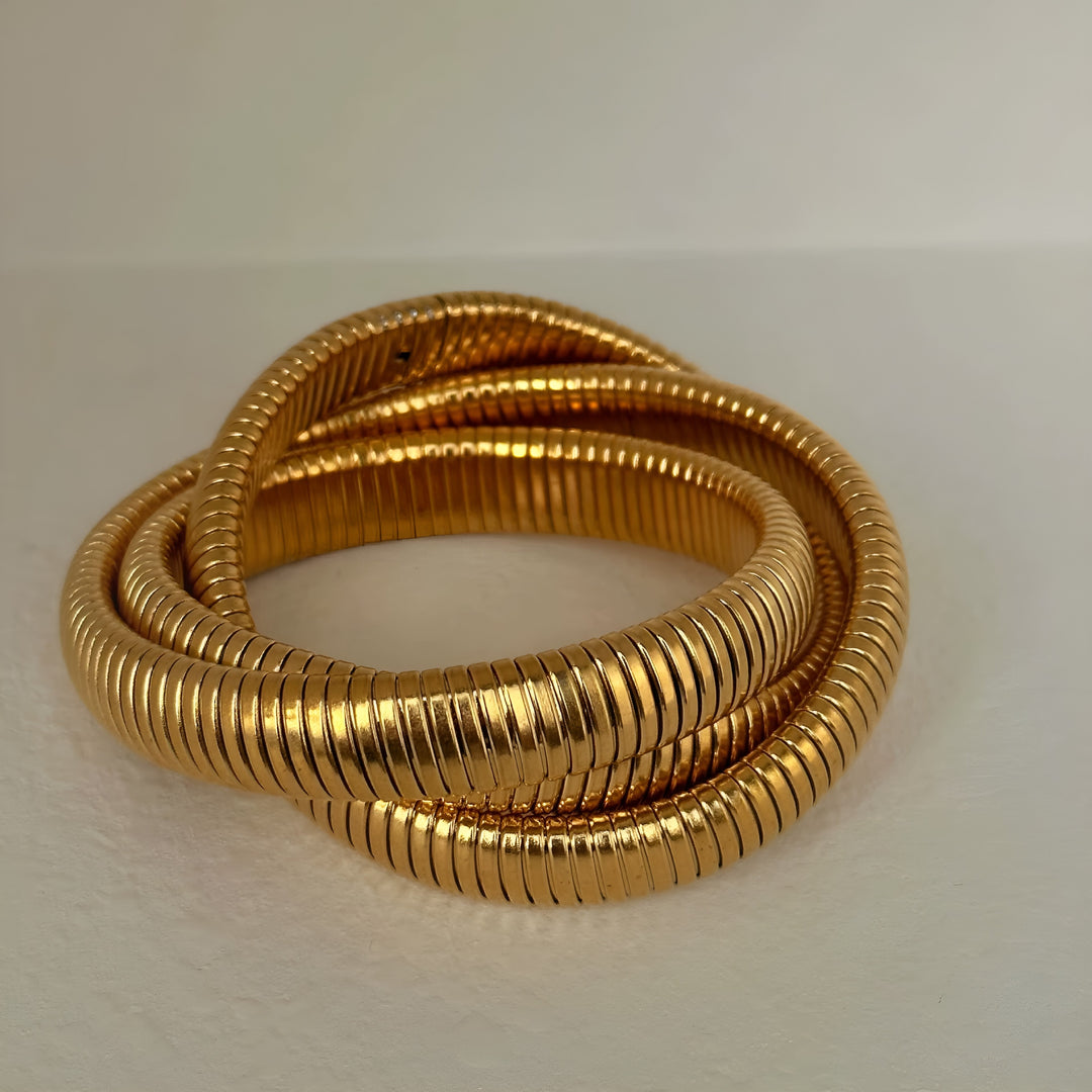 Violette – Bracelet tissé en or