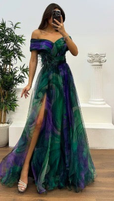 Daniela - Stunning Maxi Dress with Cut-Out Shoulders