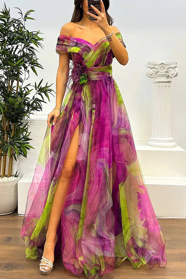Daniela - Stunning Maxi Dress with Cut-Out Shoulders