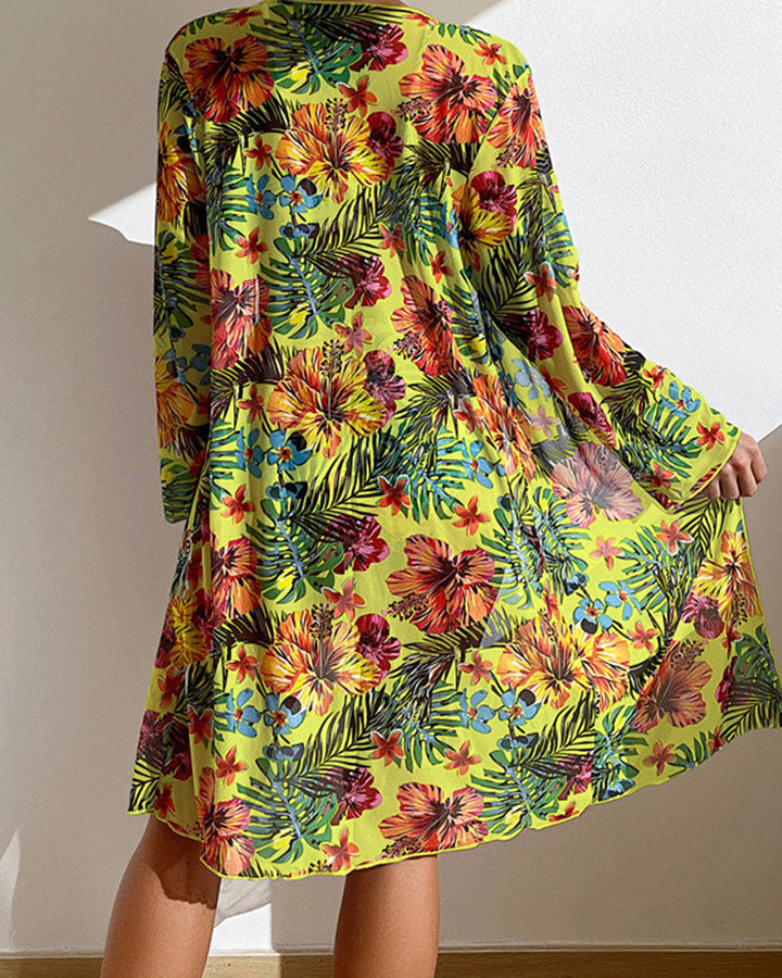 Glenda - Bikini with Skirt and Flowers