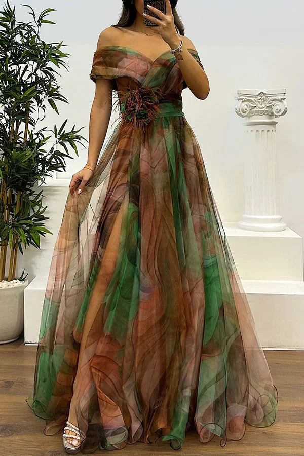 Daniela - Stunning Maxi Dress with Cut-Out Shoulders