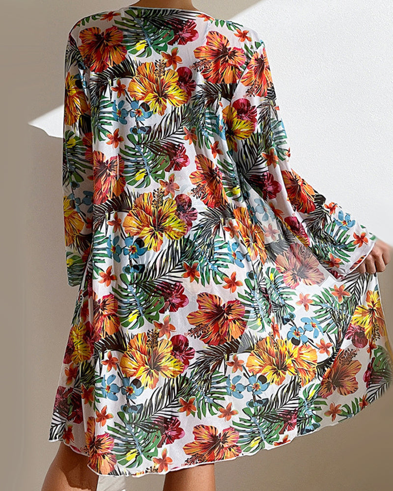 Glenda - Bikini with Skirt and Flowers