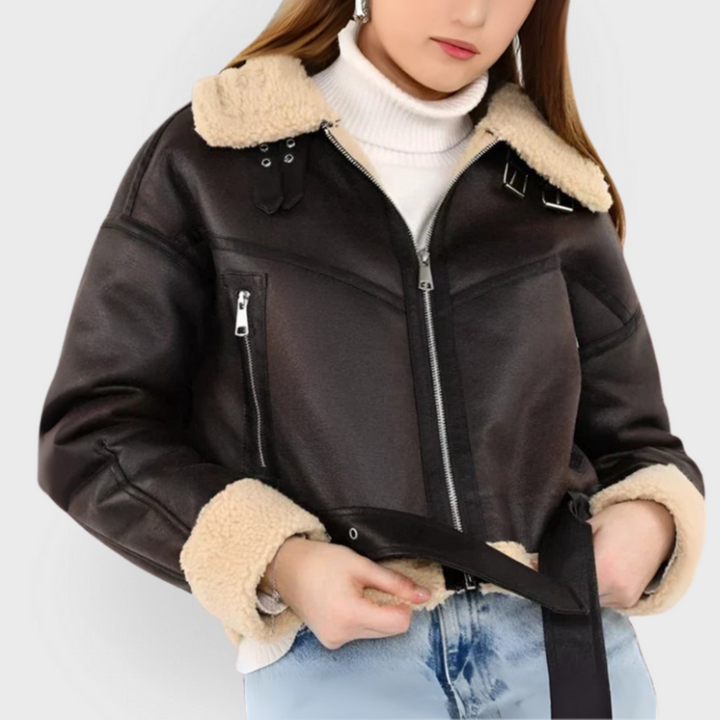 Pia | Versatile and Breathable Leather Jacket