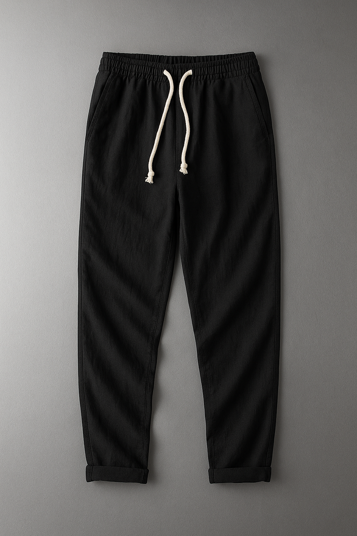 Elegant Red Linen Pants
