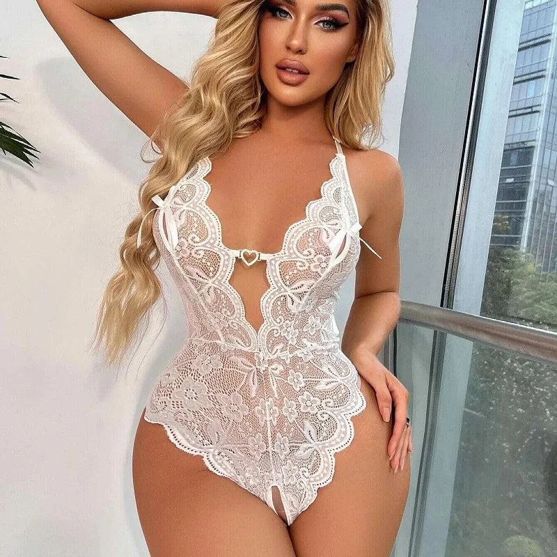 Arina - Elegant Floral Bodysuit Lingerie
