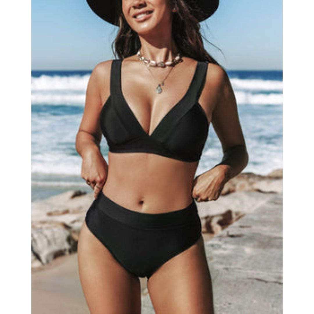 Hilde - Simple high-waisted swimsuit