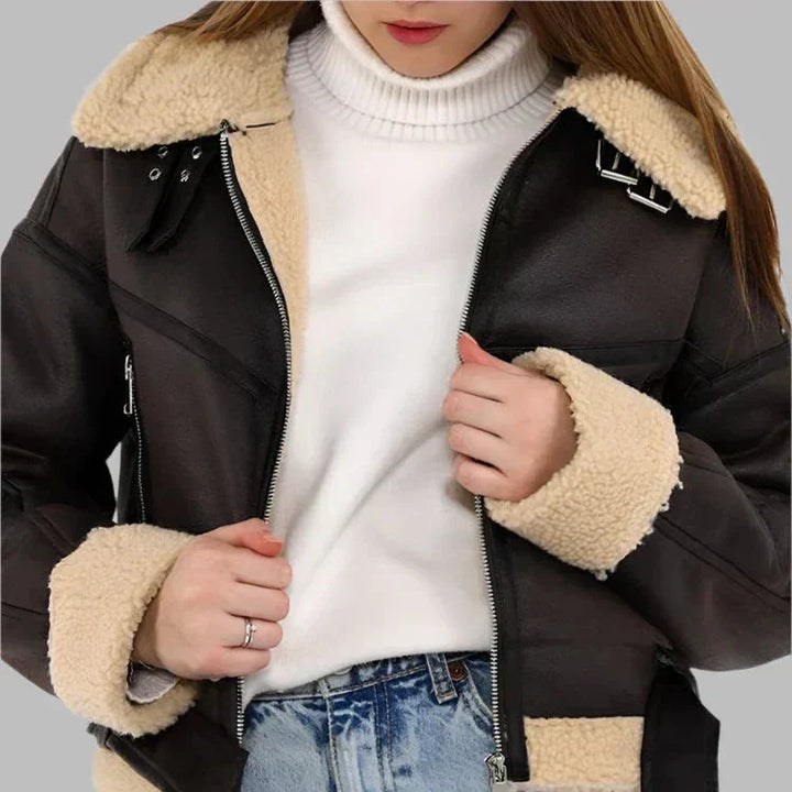 Pia | Versatile and Breathable Leather Jacket