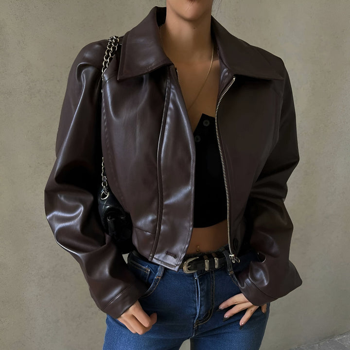 Noelia - Leather Jacket for Autumn