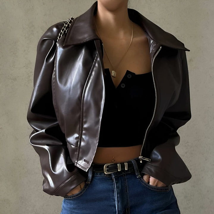 Noelia - Leather Jacket for Autumn