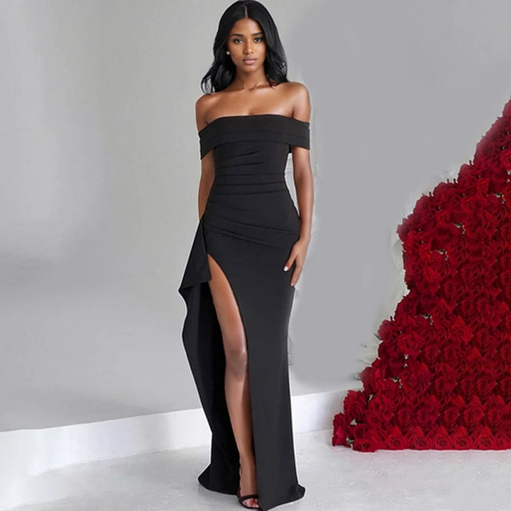 Women Backless Party Dress with Split