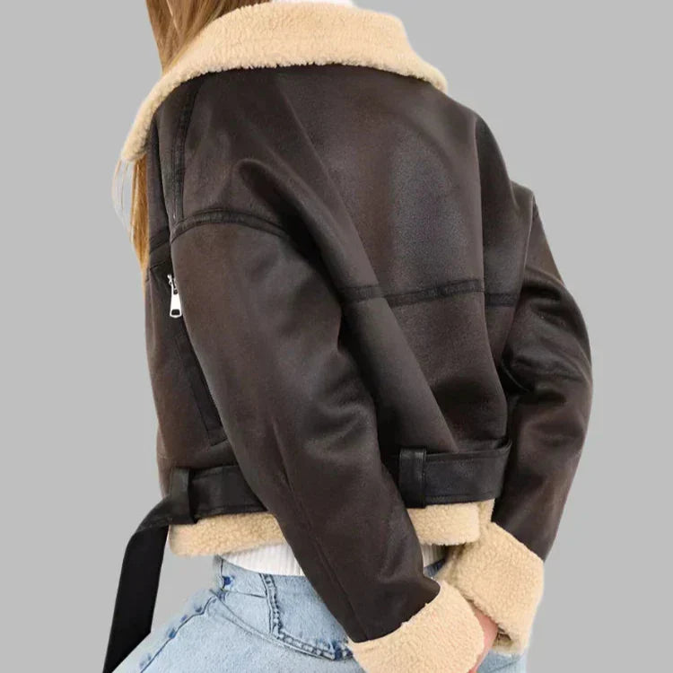 Pia | Versatile and Breathable Leather Jacket