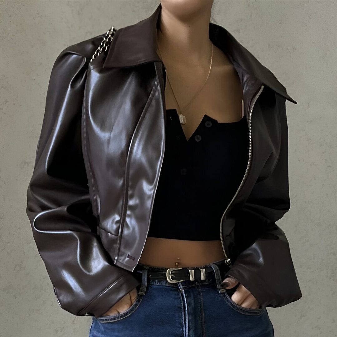 Noelia - Leather Jacket for Autumn