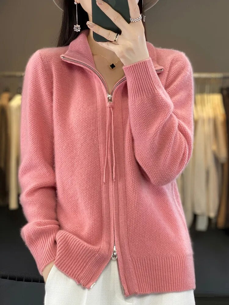 Mihaela | Comfortable Zip-Up Cardigan