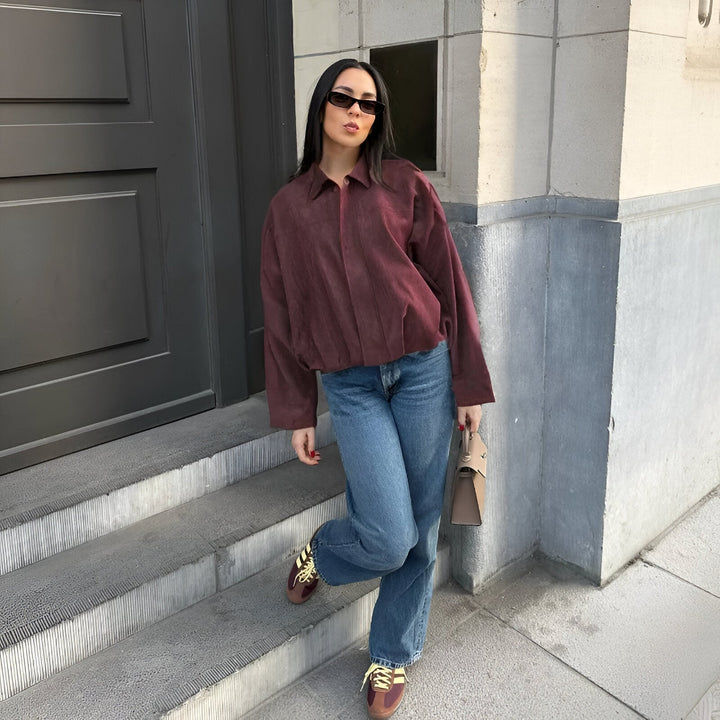 Marie - Suede Bomber Jacket