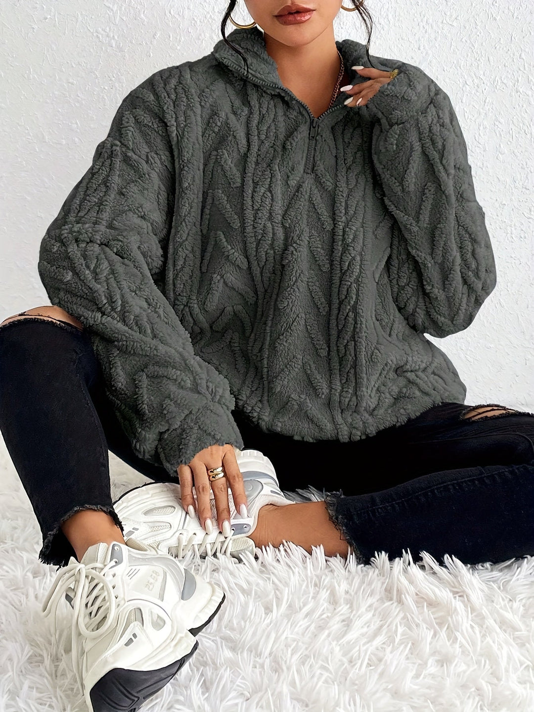 Viorica| Elegant Fleece Sweater