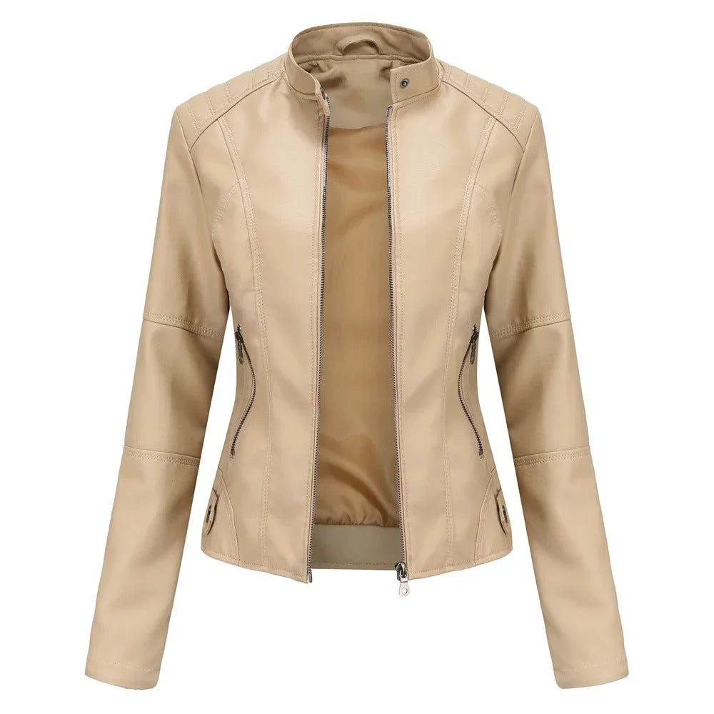 Pia | Elegant and Fashionable Leather Jacket