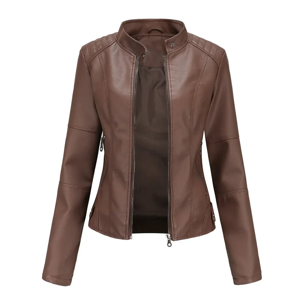 Pia | Elegant and Fashionable Leather Jacket