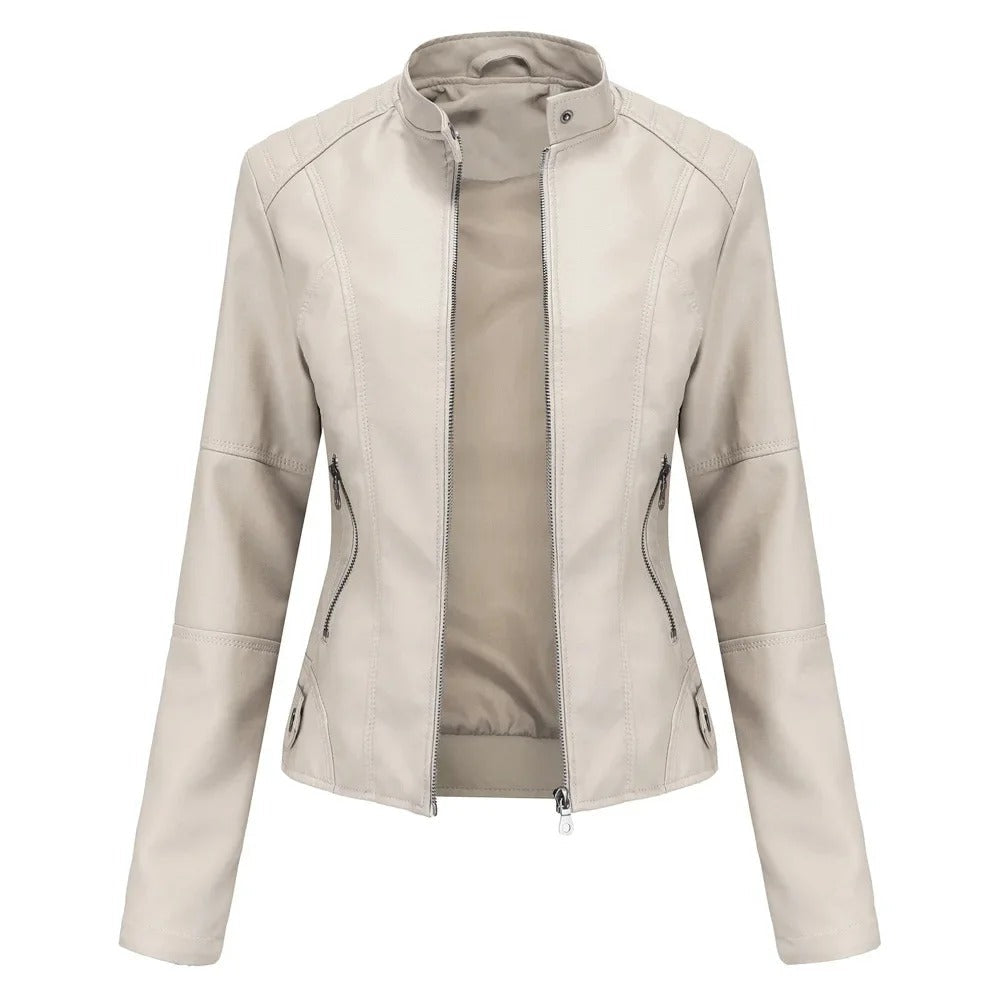 Pia | Elegant and Fashionable Leather Jacket