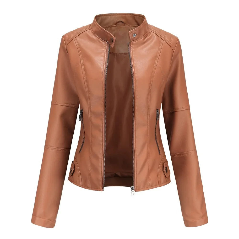 Pia | Elegant and Fashionable Leather Jacket