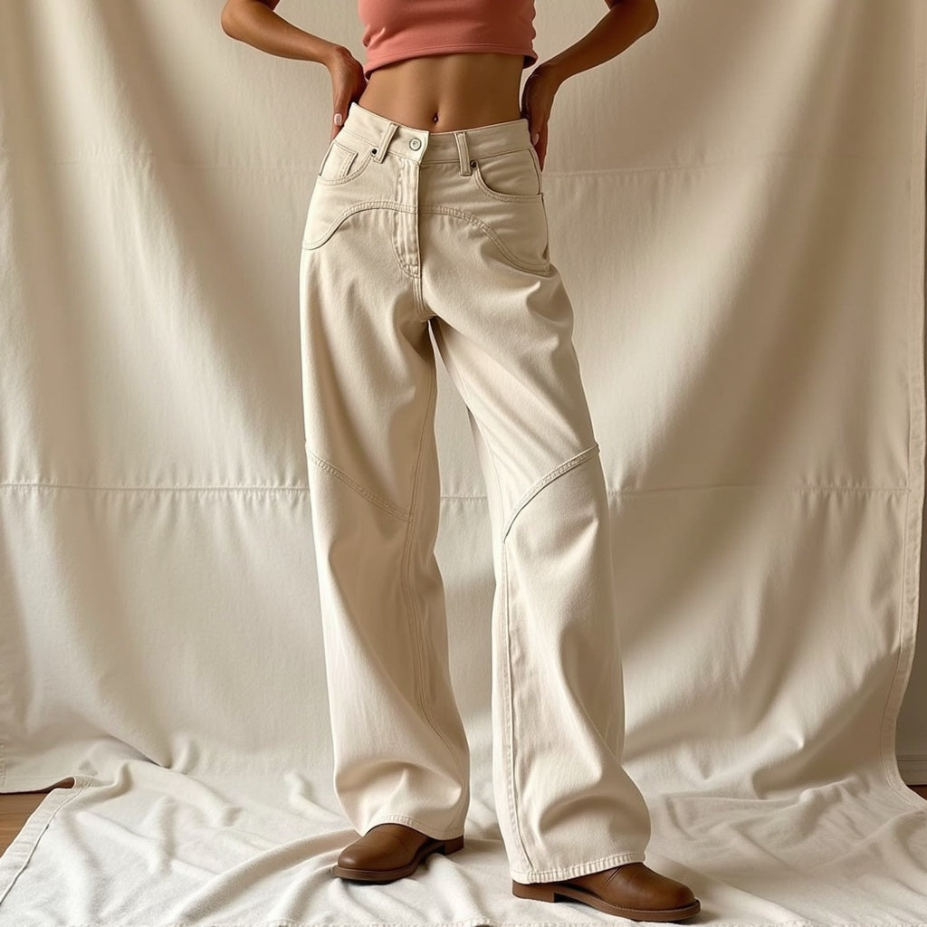 Félicité – Beige Leather Pants