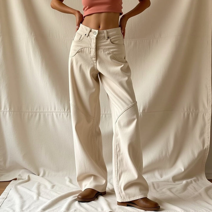 Félicité – Beige Leather Pants